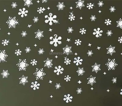 Wholesale custom acrylic wall snowflake 3D mirror stickers MS-1682