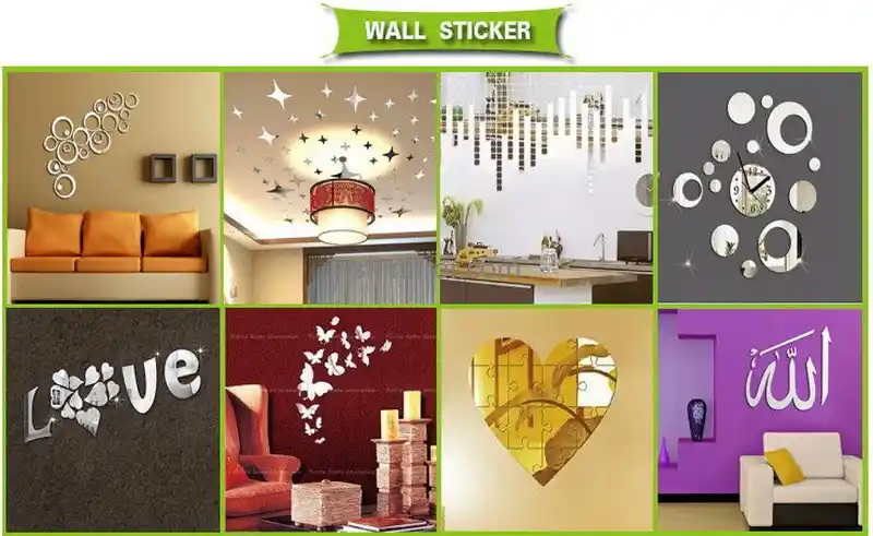 Custom Acrylic Mirror Wall Sticker