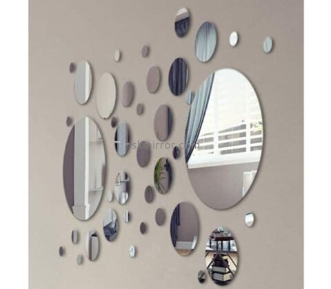 Wholesale custom acrylic wall decor round mirror stickers MS-1673