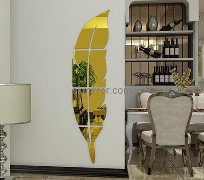 Fashion design acrylic antique gold leaf frame wall mirror WM-002