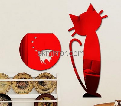 Customize acrylic mirror wall decor stickers for girls MS-1670