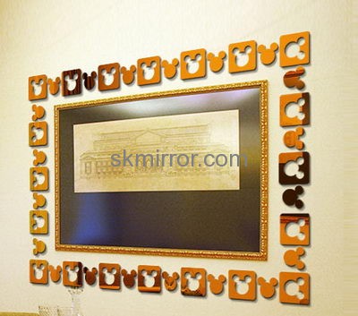 Bespoke acrylic mirror decoration stickers MS-1662