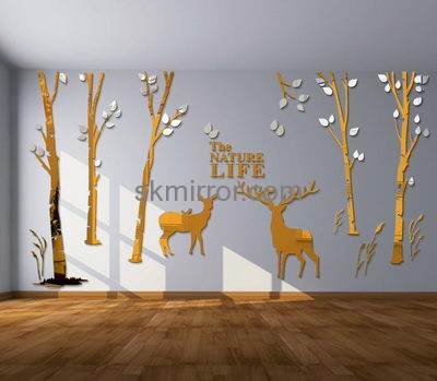 Bespoke acrylic mirror stickers for walls MS-1658