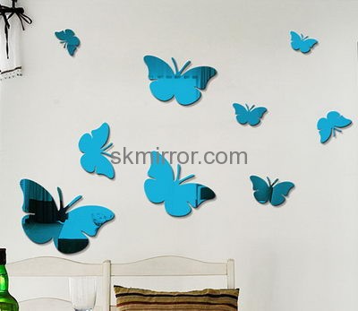 Bespoke acrylic mirror butterfly wall decals MS-1636