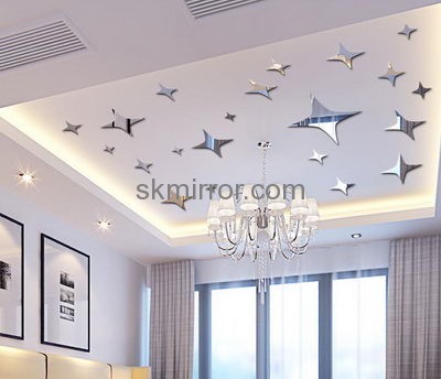 Customized acrylic star mirror wall decals stickers MS-1562