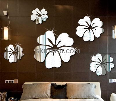 Custom flower mirror wall decor stickers MS-1543