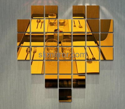 Lucite manufacturer custom mirror design stickers for walls MS-1539