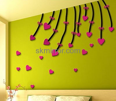 Acrylic plastic supplier custom 3d mirror wall stickers MS-1464