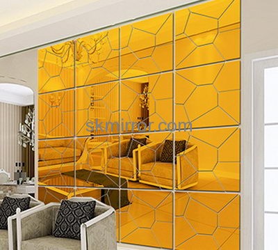 China acrylic manufacturer custom living room wall mirror stickers MS-1426