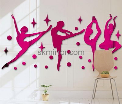 Perspex manufacturers custom acrylic mirror wall decor stickers MS-1401