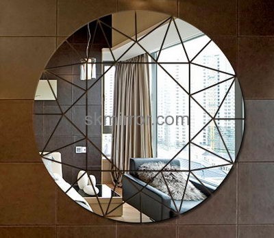 Acrylic items manufacturers custom decorative round mirrors stickers MS-1370