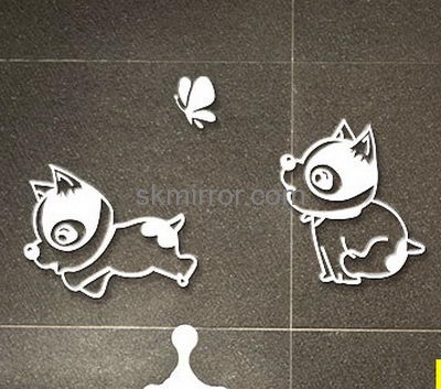 China acrylic manufacturer custom room decor wall mirror stickers MS-1351