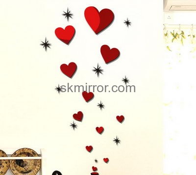 Wholesale mirrors suppliers custom acrylic mirror stickers decals for living room walls MS-1344