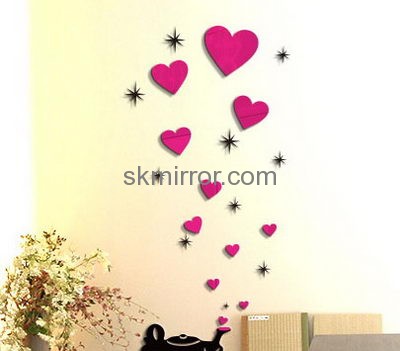 Acrylic manufacturers china custom cheap wall 3d stickers for bedrooms MS-1337