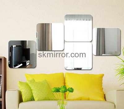 China acrylic manufacturer custom 3d mirror wall decor stickers cheap MS-1311