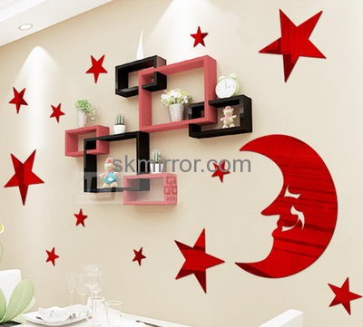 Plexiglass manufacturer custom acrylic star mirrors sticker sale MS-1290