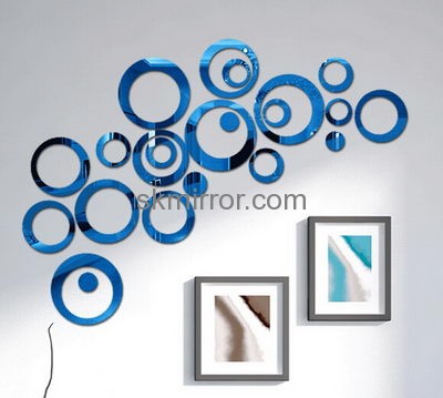 China acrylic manufacturer custom cheap small wall mirrors sticker MS-1289