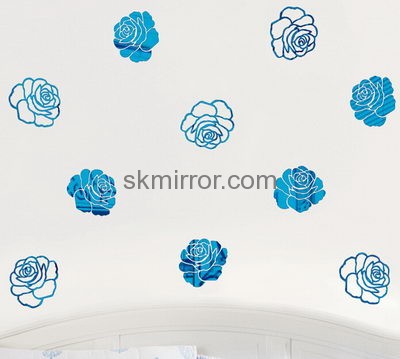 Acrylic company custom home decor decals flower sticker MS-1247