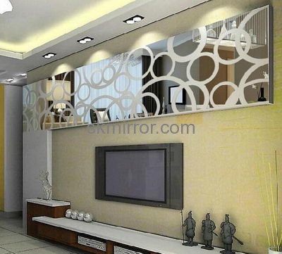 Acrylic plastic supplier custom wall mirror stickers and decals MS-1239