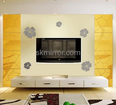 Perspex manufacturers custom 3d stickers mirrors decorative wall MS-1231