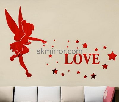 Acrylic manufacturers china custom 3d mirror wall decals stickers MS-1215