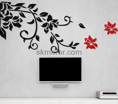 Plexiglass manufacturer custom acrylic mirrored wall decals stickers MS-1212