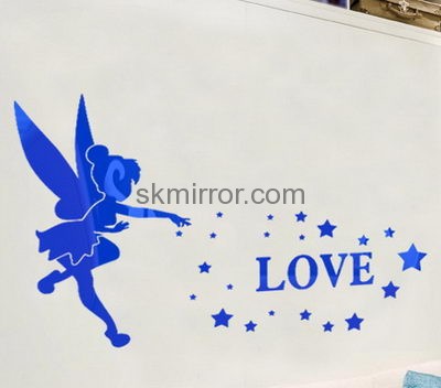 Acrylic plastic supplier customized wall decor mirror stickers MS-1154