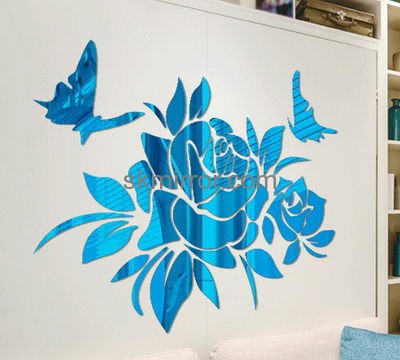 Acrylic manufacturers china custom made wall mirror stickers MS-1153