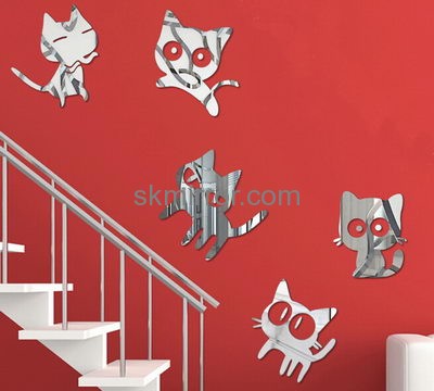 China acrylic manufacturer custom made mirror stickers and decals MS-1149