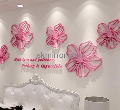 Acrylic plastic supplier customized wall decal mirror stickers MS-1124