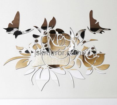 Acrylic products manufacturer customized art wall mirror stickers MS-1115