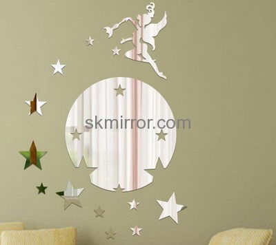 China acrylic manufacturer customized mirror stickers for bedroom walls MS-1108