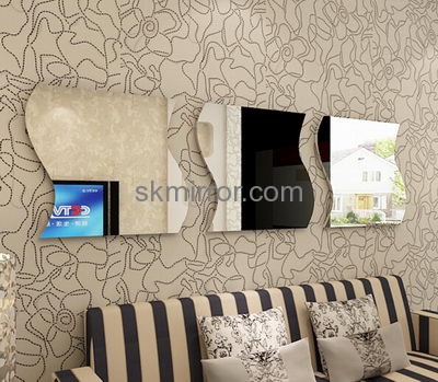 Wholesale mirrors suppliers customized acrylic mirror wall decals for living room MS-1054