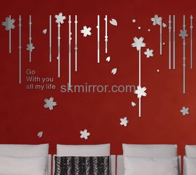 Decorative mirror manufacturers customized acrylic 3d mirror stickers for walls MS-999