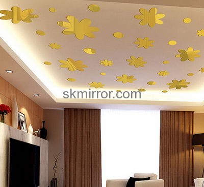 Decorative mirror manufacturers customized personalised decorative mirror decals stickers MS-948