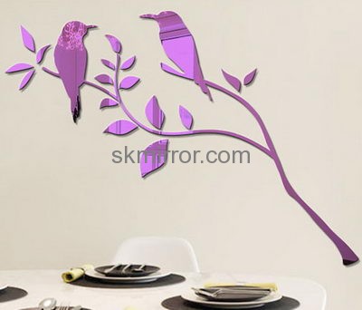 Wholesale mirrors suppliers customized bedroom mirror birds wall decor stickers MS-904