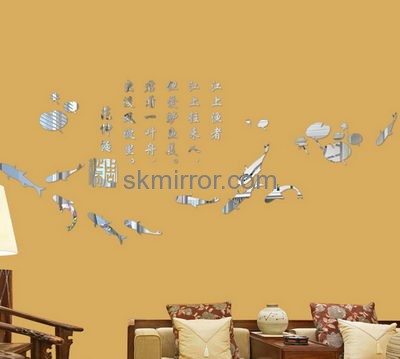 Mirror manufacture customized mirrored butterfly small wall stickers art MS-887