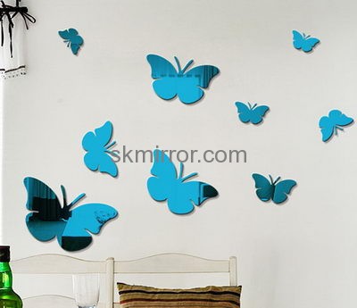 Mirror company customized acrylic 3d butterfly wall stickers MS-856