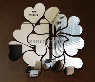 Mirror manufacturers customized acrylic flower mirror wall art MS-854