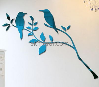 Wholesale mirrors suppliers customized bird wall decals 3d mirror MS-850