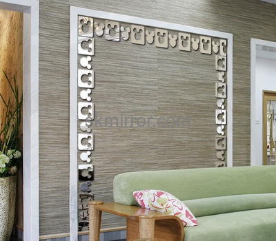 Decorative mirror manufacturers customize vinyl wall stick mirror decals MS-796