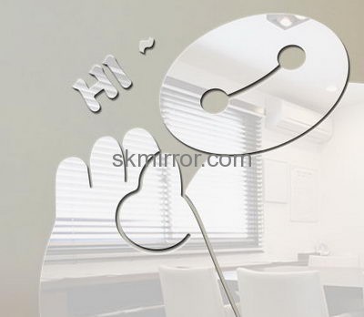 Sticker manufacturer customize acrylic mirror sticker bathroom mirror decals MS-763