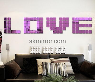 Mirror manufacturers custom design wall mirrors letter decals MS-759