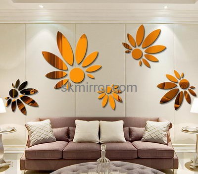 Wholesale mirrors suppliers custom design round decorative mirror decals MS-702