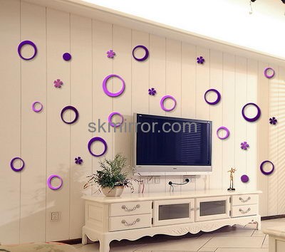 Mirror manufacturers custom plastic small decorative mirrors wall stickers MS-657