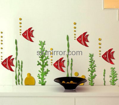 China mirror manufacturers custom acrylic unique decorative mirrors stickers MS-654