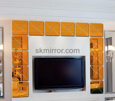 Acrylic mirror suppliers custom plastic acrylic large framed mirrors stickers for living room MS-621