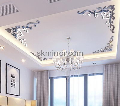 Wholesale mirrors suppliers custom acrylic plastic stickers decorative wall mirrors for living room MS-599