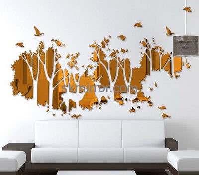 Custom large acrylic decorative mirrors jungle wall decals stickers bedroom MS-576