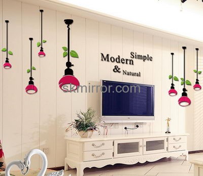 Custom acrylic perspex mirrors living room wall 3d stickers MS-530